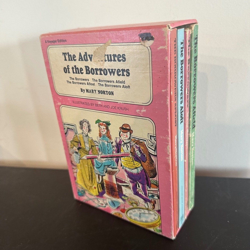 The Adventures of the Borrowers Mary Norton 4 Book Box Set Vintage Voyager Ed
